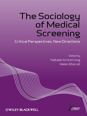 cover image of The Sociology of Medical Screening